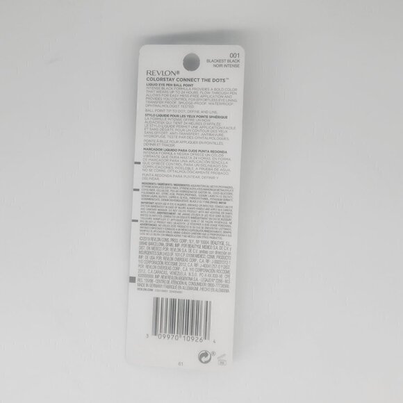 5/$25 NWT Revlon Colorstay Dramatic Wear Liquid Eye Pen 001 Blackest Black - Picture 3 of 6